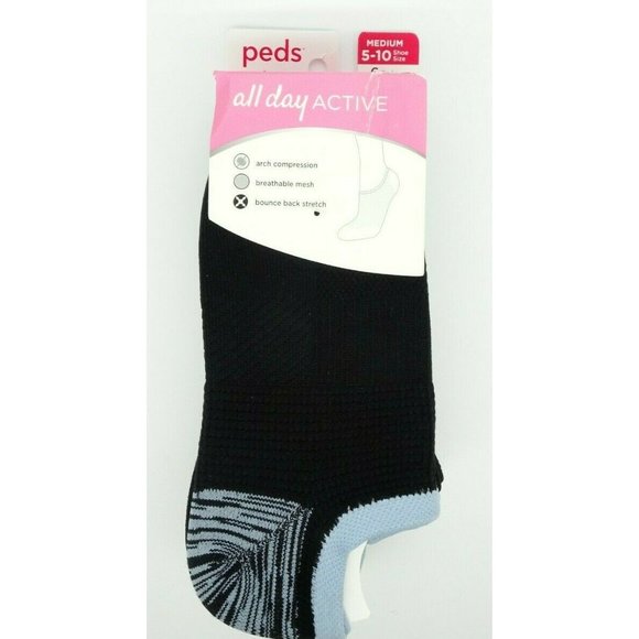 Peds Ladies 6 Pair Multi Color No Show Liner Socks Size 5-10 NEW - Picture 1 of 3